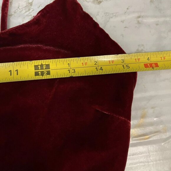 Zara Velvet Burgundy Red Slip Midi Dress Size Small - Holiday Party Christmas - Picture 11 of 13